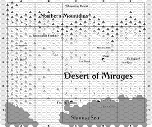 Map B of the Borderlands The Desert of Mirages